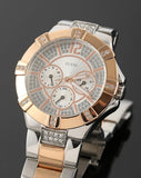  Shop Authentic Guess Vista Analog Diamonds Silver Dial Two Tone Steel Strap Watch for Women - W0024L1 - Luxxuri