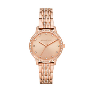  Shop Authentic Michael Kors Melissa Three Hand Rose Gold Dial Rose Gold Steel Strap Watch For Women - MK4369 - Luxxuri