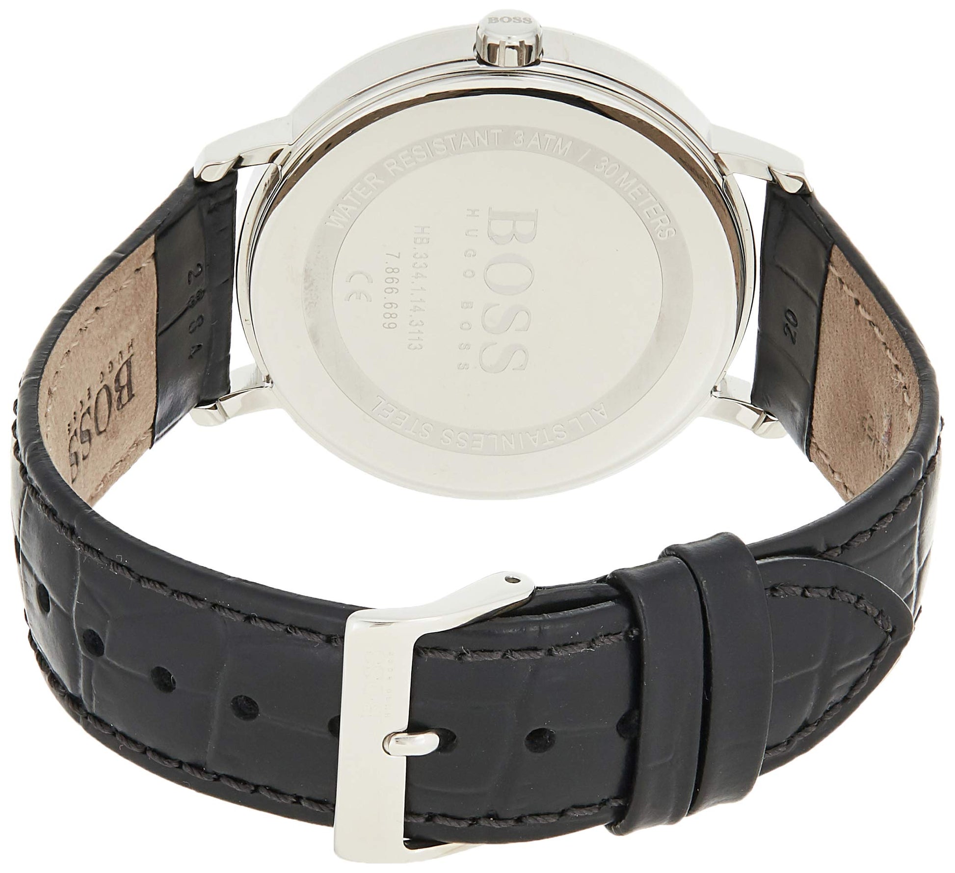  Shop Authentic Hugo Boss Corporal Black Dial Black Leather Strap Watch for Men - 1513638 - Luxxuri