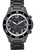 Marc Jacobs Rock Chronograph Limited Edition Gray Dial Gray Steel Strap Watch for Women - MBM5025