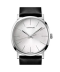  Shop Authentic Calvin Klein Posh Silver Dial Black Leather Strap Watch for Men - K8Q311C6 - Luxxuri