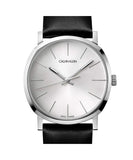  Shop Authentic Calvin Klein Posh Silver Dial Black Leather Strap Watch for Men - K8Q311C6 - Luxxuri