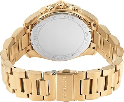  Shop Authentic Michael Kors Brecken Chronograph Gold Dial Gold Steel Strap Watch For Men - MK8934 - Luxxuri