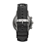 Shop Authentic Emporio Armani Renato Chronograph Black Dial Black Leather Strap Watch For Men - AR2447 - Luxxuri