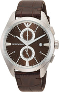  Shop Authentic Emporio Armani Claudio Chronograph Brown Dial Brown Leather Strap Watch For Men - AR11482 - Luxxuri