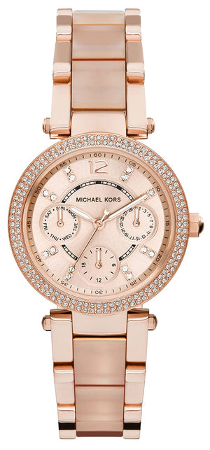  Shop Authentic Michael Kors Parker Pink Dial Two Tone Steel Strap Watch for Women - MK6110 - Luxxuri