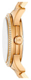  Shop Authentic Michael Kors Runway Three Hand Green Dial Gold Steel Strap Watch For Women - MK7390 - Luxxuri