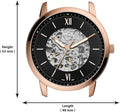  Shop Authentic Fossil Neutra Automatic Skeleton Black Dial Brown Leather Strap Watch for Men - ME3195 - Luxxuri