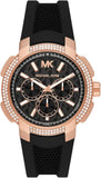  Shop Authentic Michael Kors Sydney Pave Black Dial Black Silicone Strap Watch for Women - MK7245 - Luxxuri