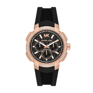  Shop Authentic Michael Kors Sydney Pave Black Dial Black Silicone Strap Watch for Women - MK7245 - Luxxuri