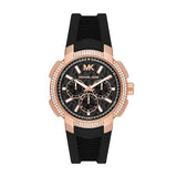  Shop Authentic Michael Kors Sydney Pave Black Dial Black Silicone Strap Watch for Women - MK7245 - Luxxuri