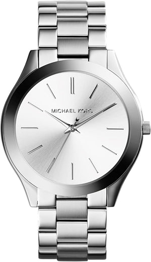  Shop Authentic Michael Kors Runway Three-Hand Silver Dial Silver Steel Strap Watch for Women - MK7474 - Luxxuri