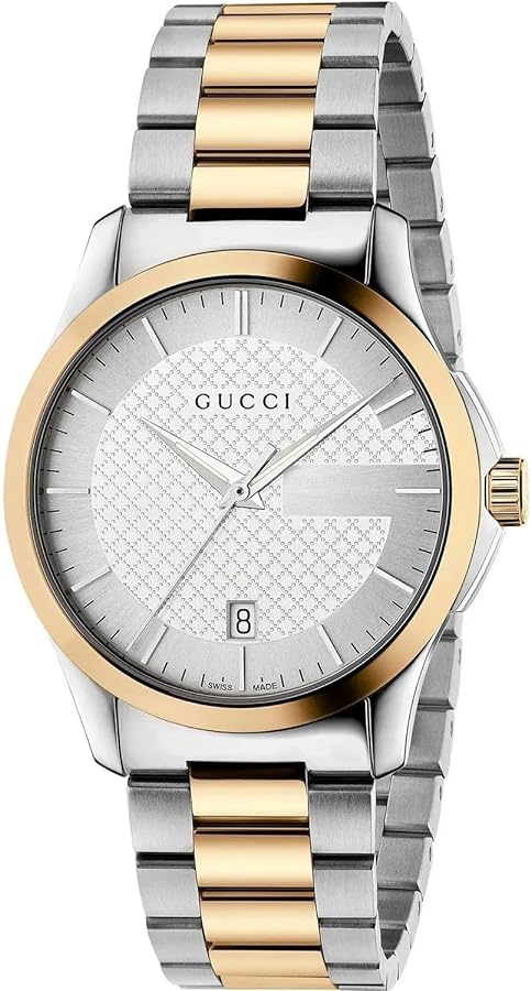  Shop Authentic Gucci G Timeless Quartz Silver Dial Two Tone Steel Strap Watch For Men - YA126450 - Luxxuri