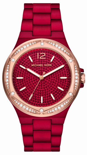  Shop Authentic Michael Kors Lennox Analog Crystals Red Dial Red Steel Strap Watch for Women - MK7455 - Luxxuri