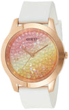  Shop Authentic Guess Crush Crystals Gold Dial White Rubber Strap Watch for Women - W1223L3 - Luxxuri