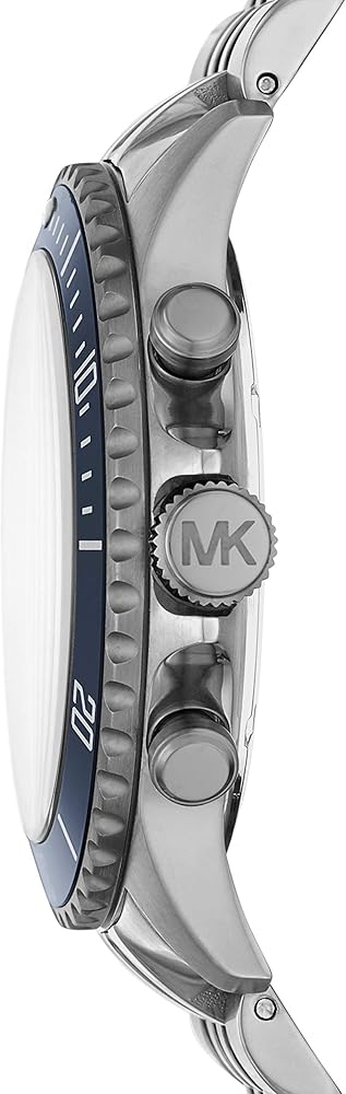  Shop Authentic Michael Kors Bayville Chronograph Blue Dial Grey Steel Strap Watch For Men - MK8727 - Luxxuri