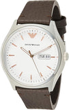  Shop Authentic Emporio Armani Dress Quartz White Dial Brown Leather Strap Watch For Men - AR1999 - Luxxuri