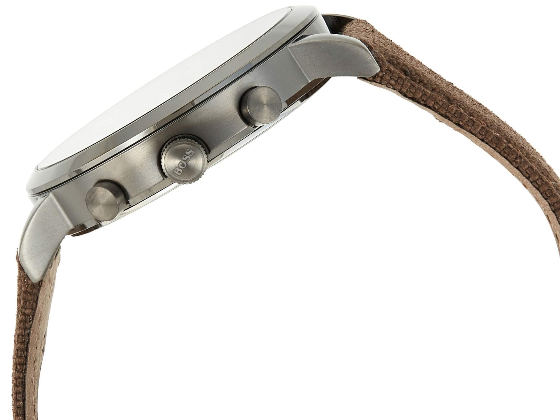  Shop Authentic Hugo Boss Spirit White Dial Brown Nylon Strap Watch for Men - 1513690 - Luxxuri