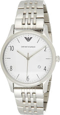  Shop Authentic Emporio Armani Classic Silver Dial Silver Steel Strap Watch For Men - AR1867 - Luxxuri
