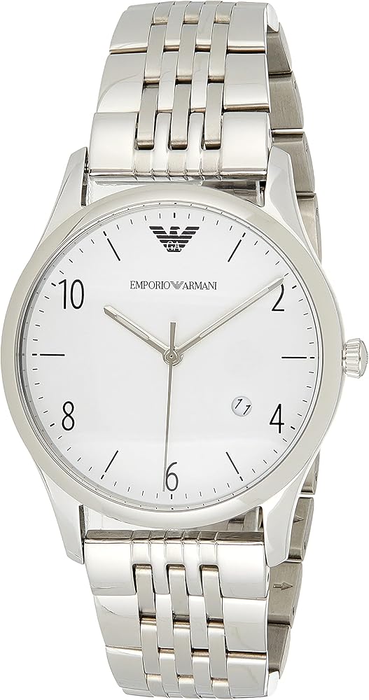  Shop Authentic Emporio Armani Classic Silver Dial Silver Steel Strap Watch For Men - AR1867 - Luxxuri