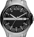  Shop Authentic Armani Exchange Hampton Chronograph Black Dial Silver Steel Strap Watch For Men - AX2103 - Luxxuri