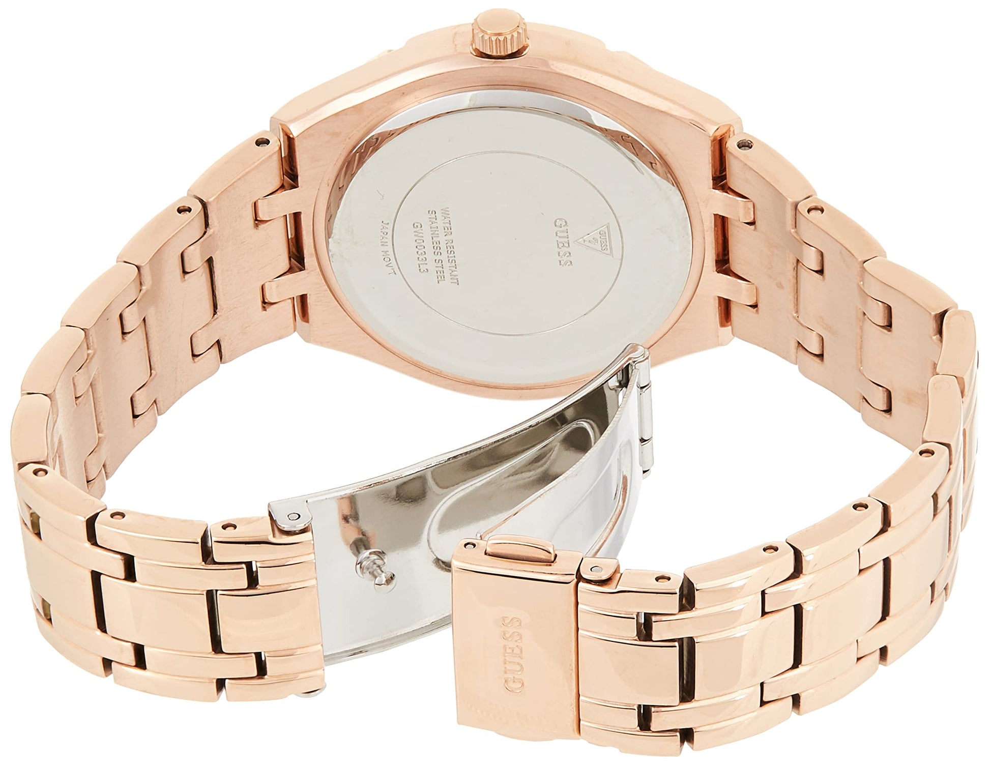  Shop Authentic Guess Cosmo Diamonds Silver Dial Rose Gold Steel Strap Watch For Women - GW0033L3 - Luxxuri