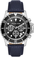 Shop Authentic Michael Kors Everest Chronograph Black Dial Blue Leather Strap Watch For Men - MK9091 - Luxxuri