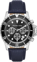  Shop Authentic Michael Kors Everest Chronograph Black Dial Blue Leather Strap Watch For Men - MK9091 - Luxxuri