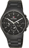  Shop Authentic Tommy Hilfiger Justin Chronograph Black Dial Black Steel Strap Watch For Men - 1792055 - Luxxuri