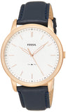  Shop Authentic Fossil The Minimalist Slim White Dial Blue Leather Strap Watch for Men - FS5371 - Luxxuri