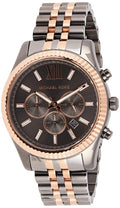  Shop Authentic Michael Kors Lexington Chronograph Black Dial Two Tone Steel Strap Watch for Men - MK8561 - Luxxuri