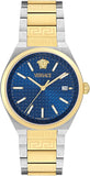  Shop Authentic Versace V-Auria Quartz Blue Dial Two Tone Steel Strap Watch for Men - VE0F00325 - Luxxuri