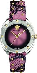  Shop Authentic Versace Shadov Pink Dial Pink Leather Strap Watch for Women - VEBM00818 - Luxxuri
