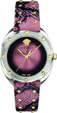  Shop Authentic Versace Shadov Pink Dial Pink Leather Strap Watch for Women - VEBM00818 - Luxxuri