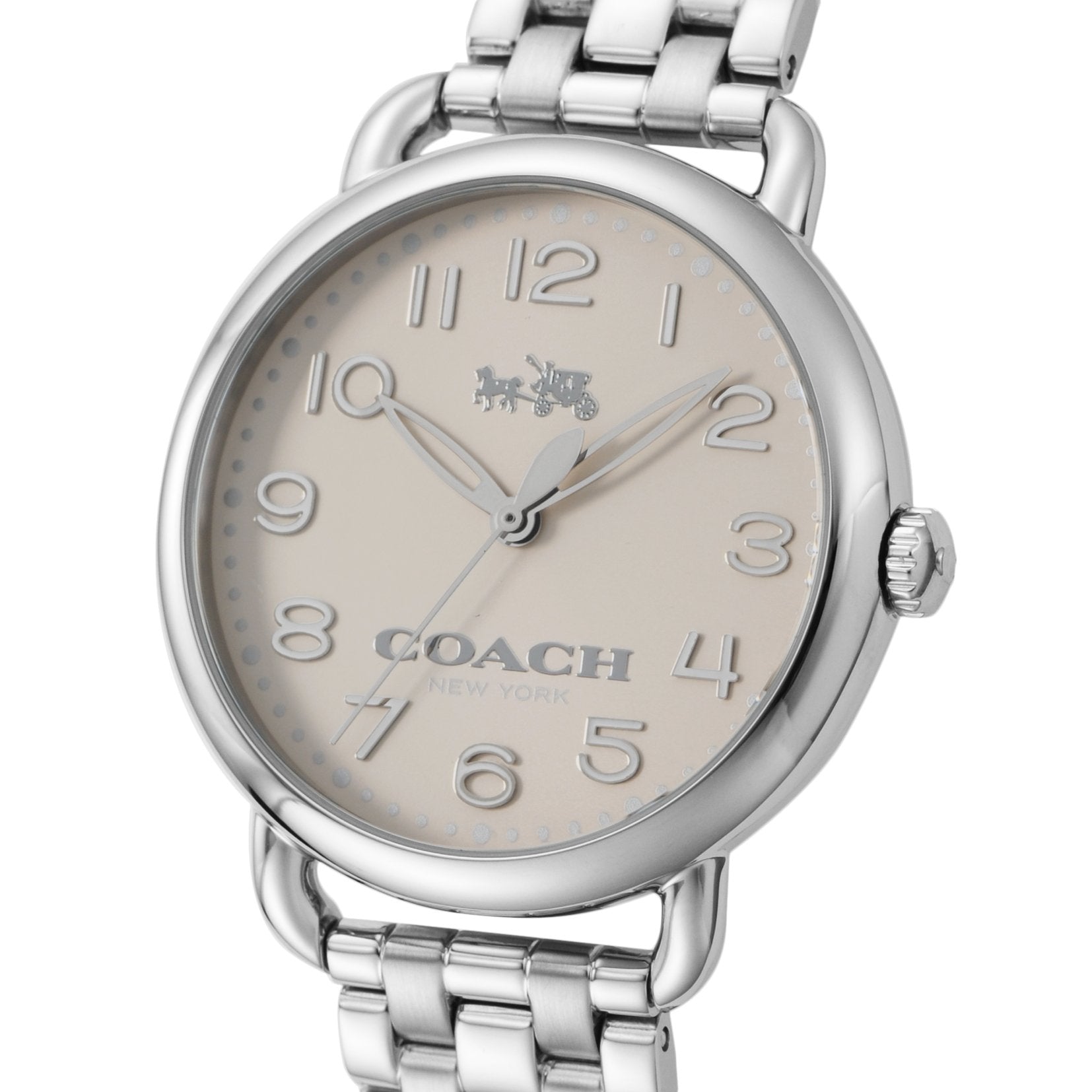Coach Delancey Classic White Dial Silver Steel Strap Watch for Women - 14502260