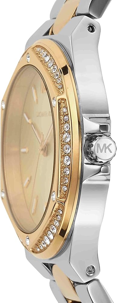  Shop Authentic Michael Kors Lennox Three-Hand Gold Dial Two Tone Steel Strap Watch For Women  - MK6988 - Luxxuri