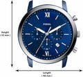  Shop Authentic Fossil Neutra Chronograph Blue Dial Brown Leather Strap Watch for Men - FS5791 - Luxxuri