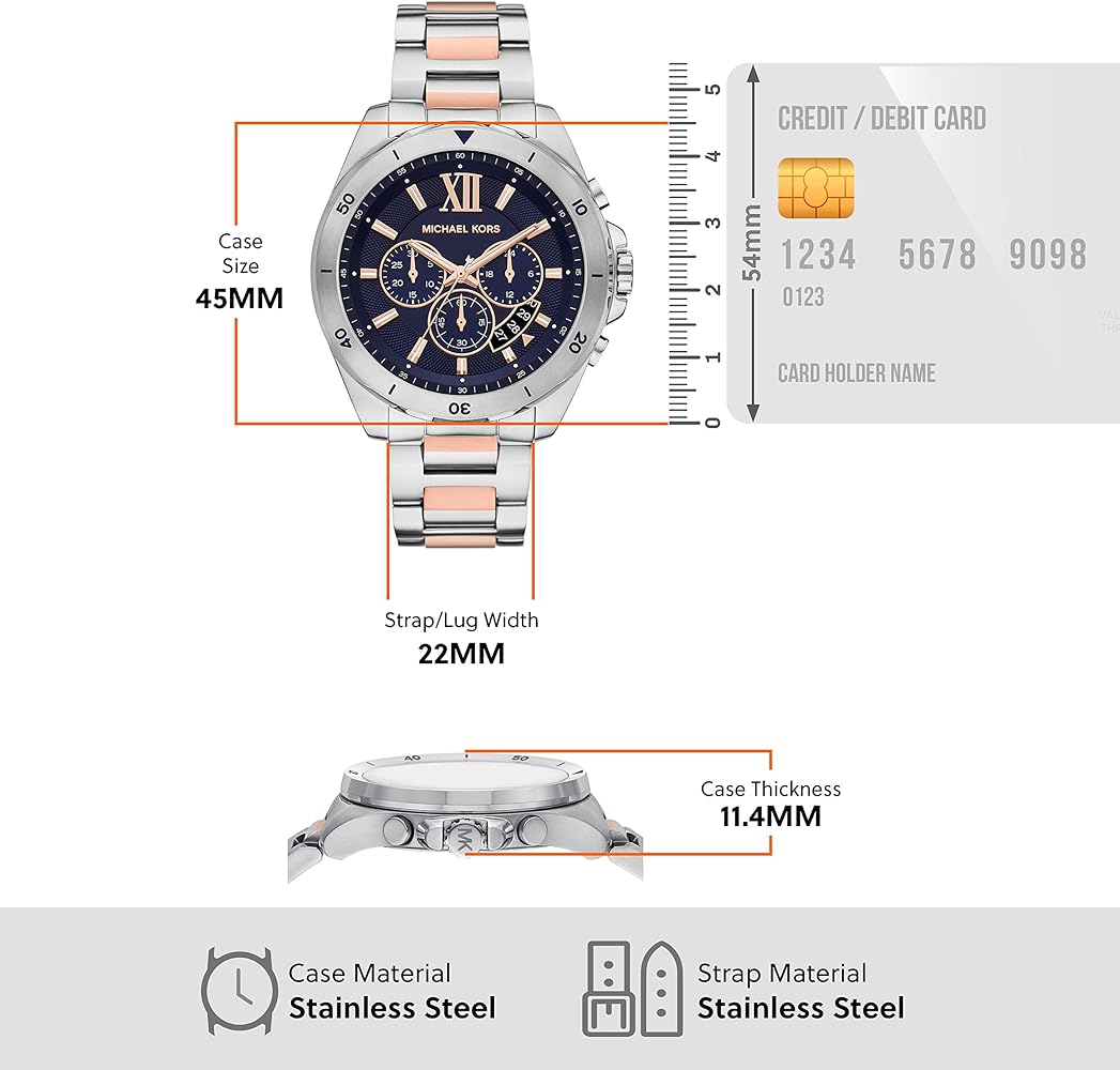  Shop Authentic Michael Kors Brecken Chronograph Blue Dial Two Tone Steel Strap Watch For Men - MK9065 - Luxxuri
