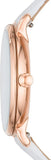  Shop Authentic Fossil Jacqueline Quartz Mother of Pearl White Dial White Leather Strap Watch for Women - ES4579 - Luxxuri