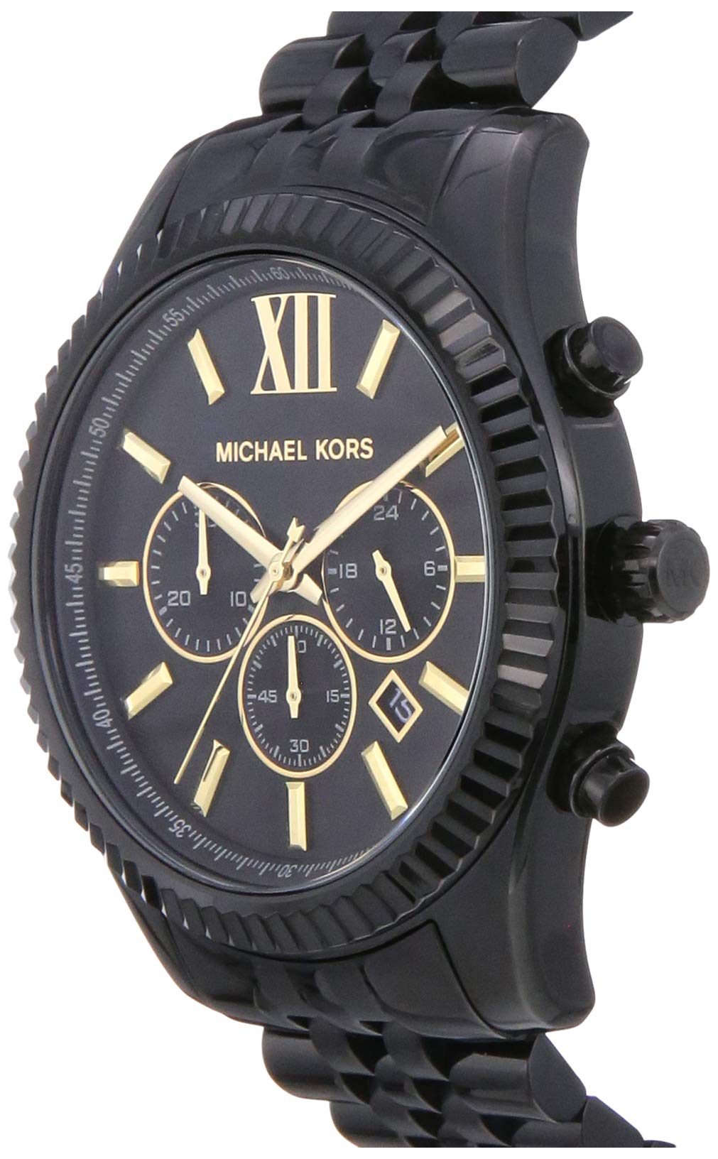  Shop Authentic Michael Kors Lexington Chronograph Black Dial Black Steel Strap Watch for Men - MK8603 - Luxxuri