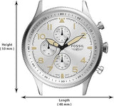  Shop Authentic Fossil Retro Pilot Chronograph Silver Dial Brown Leather Strap Watch for Men - FS5809 - Luxxuri
