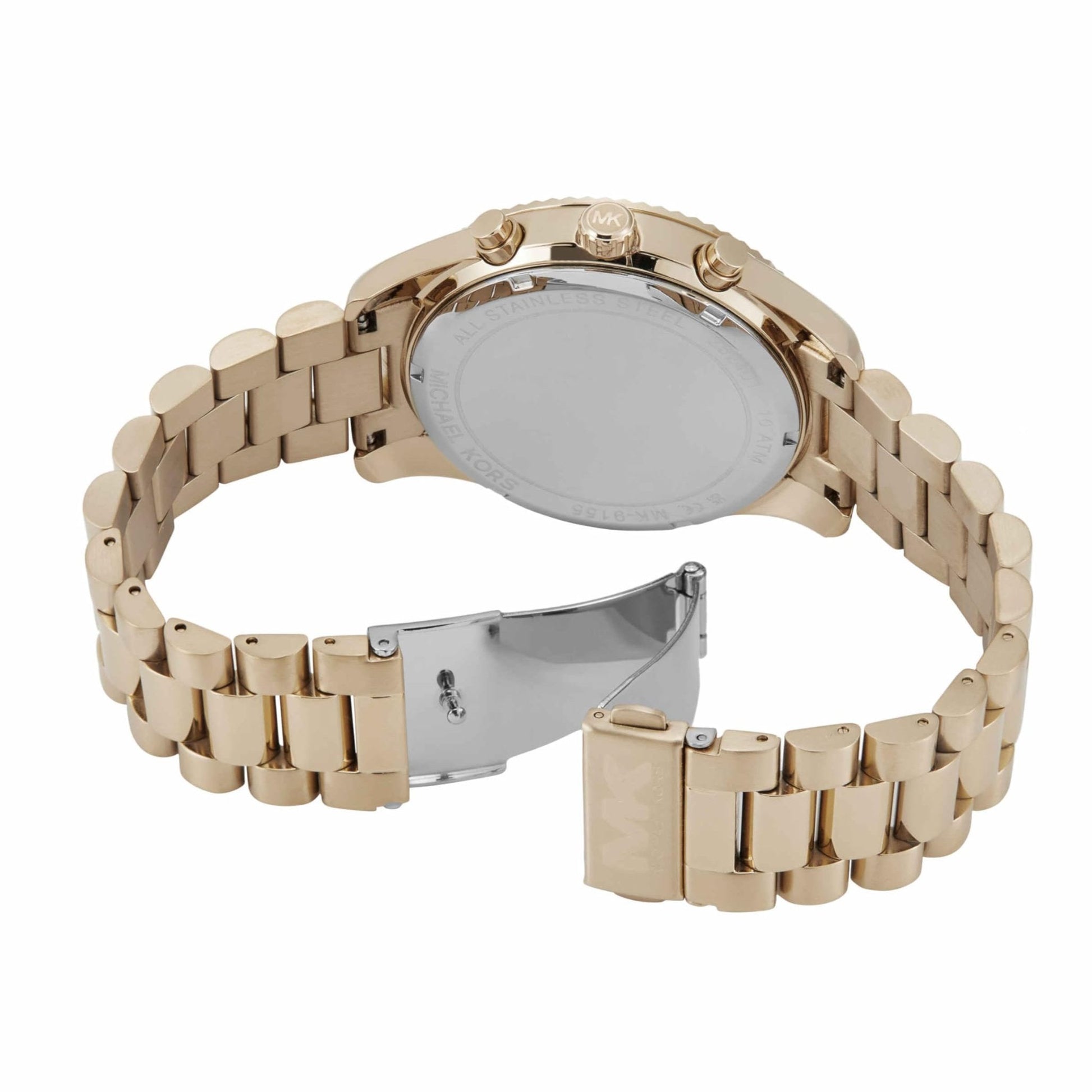  Shop Authentic Michael Kors Lexington Chronograph Black Dial Gold Steel Strap Watch for Men - MK9155 - Luxxuri