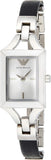  Shop Authentic Emporio Armani Chiara Analog Silver Dial Black Leather Strap Watch For Women - AR7372 - Luxxuri