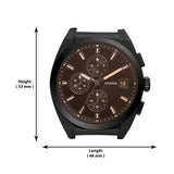  Shop Authentic Fossil Everett Chronograph Black Dial Brown Leather Strap Watch for Men - FS5798 - Luxxuri