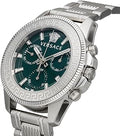  Shop Authentic Versace Greca Action Chronograph Quartz Green Dial Silver Steel Strap Watch for Men - VE3J00422 - Luxxuri