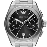  Shop Authentic Emporio Armani Federico Chronograph Black Dial Silver Steel Strap Watch For Men - AR11560 - Luxxuri