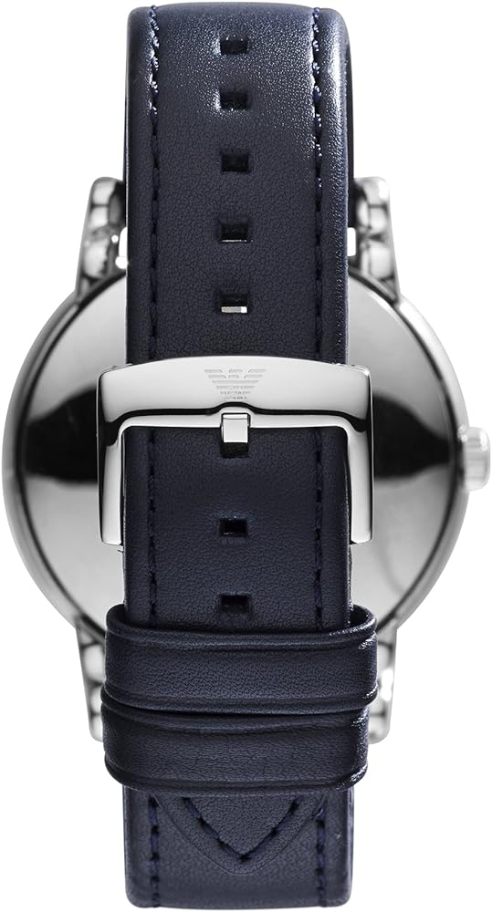  Shop Authentic Emporio Armani Classic Quartz Blue Dial Black Leather Strap Watch For Men - AR1731 - Luxxuri