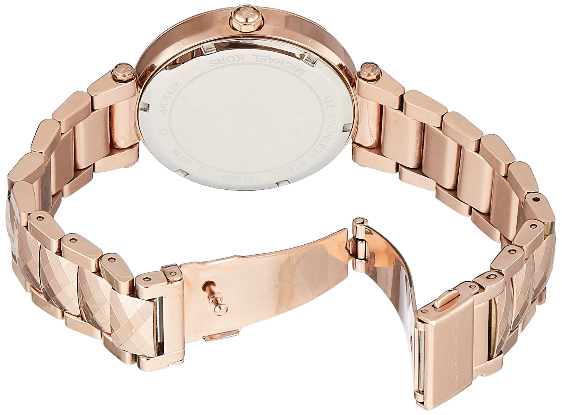  Shop Authentic Michael Kors Parker Rose Gold Dial with Diamonds Rose Gold Steel Strap Watch for Women - MK6426 - Luxxuri