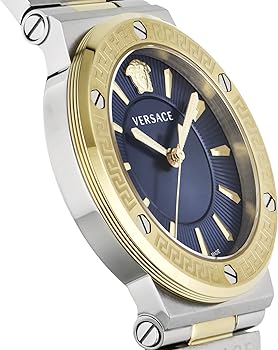  Shop Authentic Versace Greca Quartz Blue Dial Silver Steel Strap Watch for Women - VEVH01120 - Luxxuri