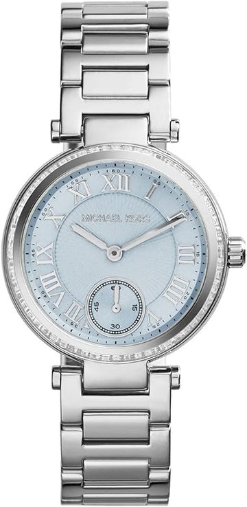  Shop Authentic Michael Kors Skylar Quartz Blue Dial Silver Steel Strap Watch For Women - MK5988 - Luxxuri